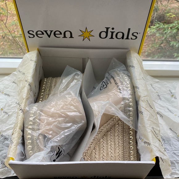 SEVEN DIALS SHANIA NATURAL/NUBUCK ESPADRILLE WEDGE SANDLE/SLIDE SZ 7.5 NWT - Picture 11 of 14